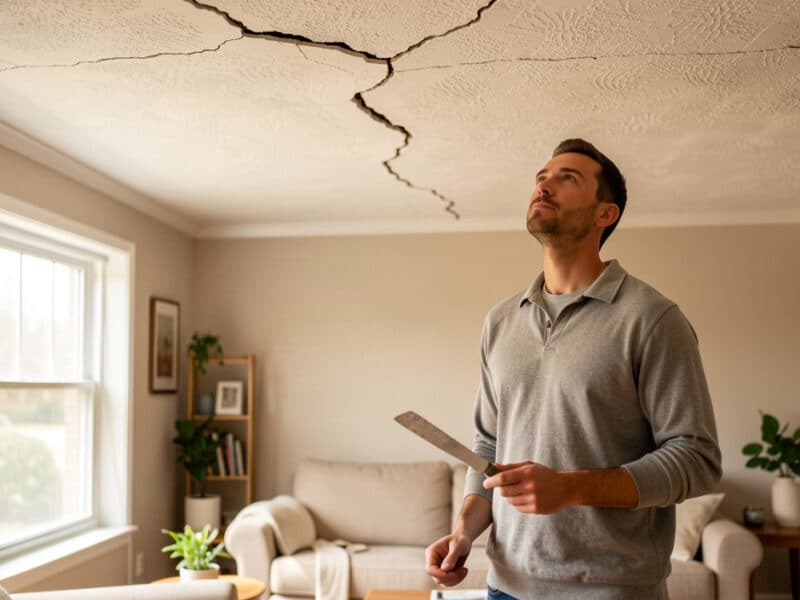 Fissure au plafond : faut-il s&rsquo;inquiéter et comment la réparer ?